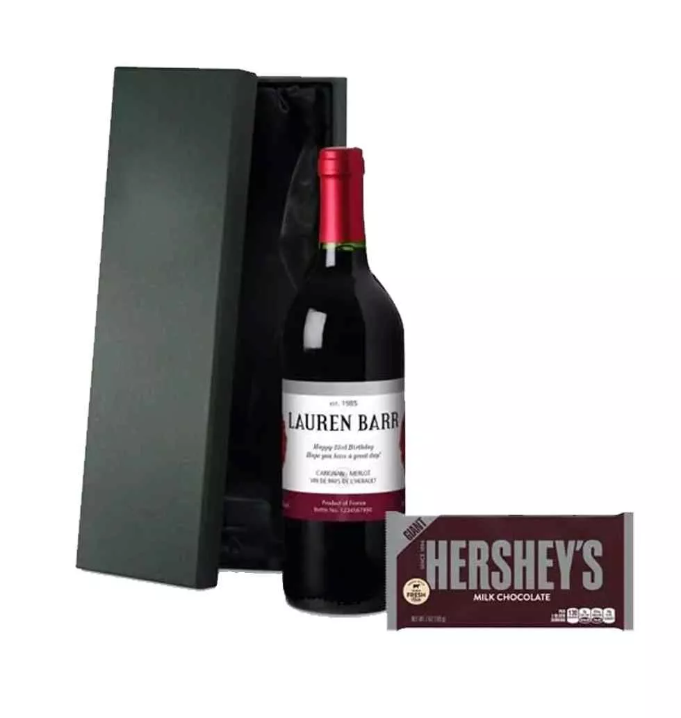 Exquisite French Wine & Hershey's Delight Set