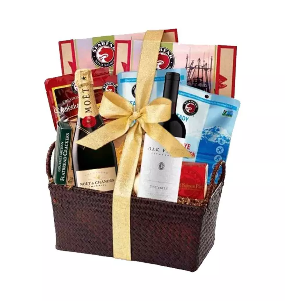 Exciting Gourmet Hamper with Champagne - Large